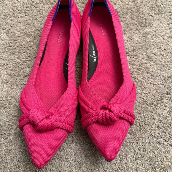 Rothy's Shoes - Rothy's Pink Pointed Knot Ballet Flats